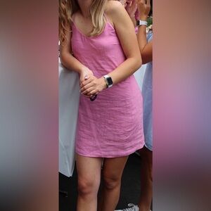 Pink Zara Open Back Dress